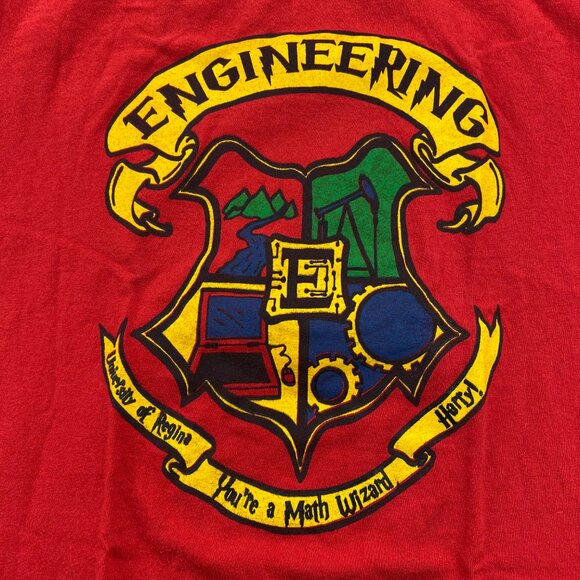 Engineering University of Regina Shirt Men M Medium Red You're A Wizard Harry! - Picture 2 of 11